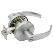 FALCON Grade 2 Privacy Cylindrical Lock, Non-Keyed, Quantum Lever, Small Rose, Satin Chrm Fnsh, Non-handed W301S SRQ 626